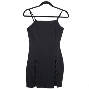 Akira Spaguetti Straps Black Mini Dress Size Medium
